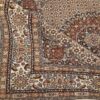 Handgeknoopt Perzisch Birjand Riz Mahi Tapijt (Mahi / Herati Patroon) - Crème Zijde & Wol