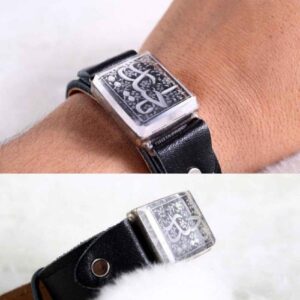 Islamitische Bruine Leren Armband – Ya Imam Hussain