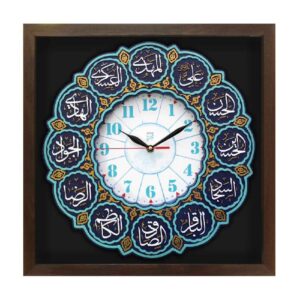 Islamitische Wandklok met Ontwerp van de Twaalf Imams