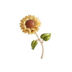 Bloemen Broche Speld – Metalen Zonnebloem Ontwerp
