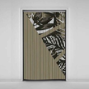 Fluwelen Verticale Jaloezie Gordijn – Abstract Bladeren Print