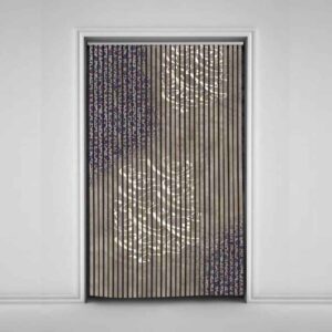 Perzisch Fluwelen Verticale Jaloezie Gordijn – Abstract Khatati Print