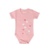 Roze Baby Bodysuit met Hartjes – Korte Mouw