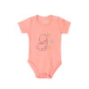 Roze Baby Rompertje – Korte Mouw – Cartoon Print