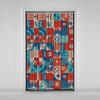 Fluwelen Verticale Jaloezie Gordijn – Abstract Parnia Print