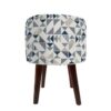 Luxe witte fluwelen voetenbank Vania – Geometrisch