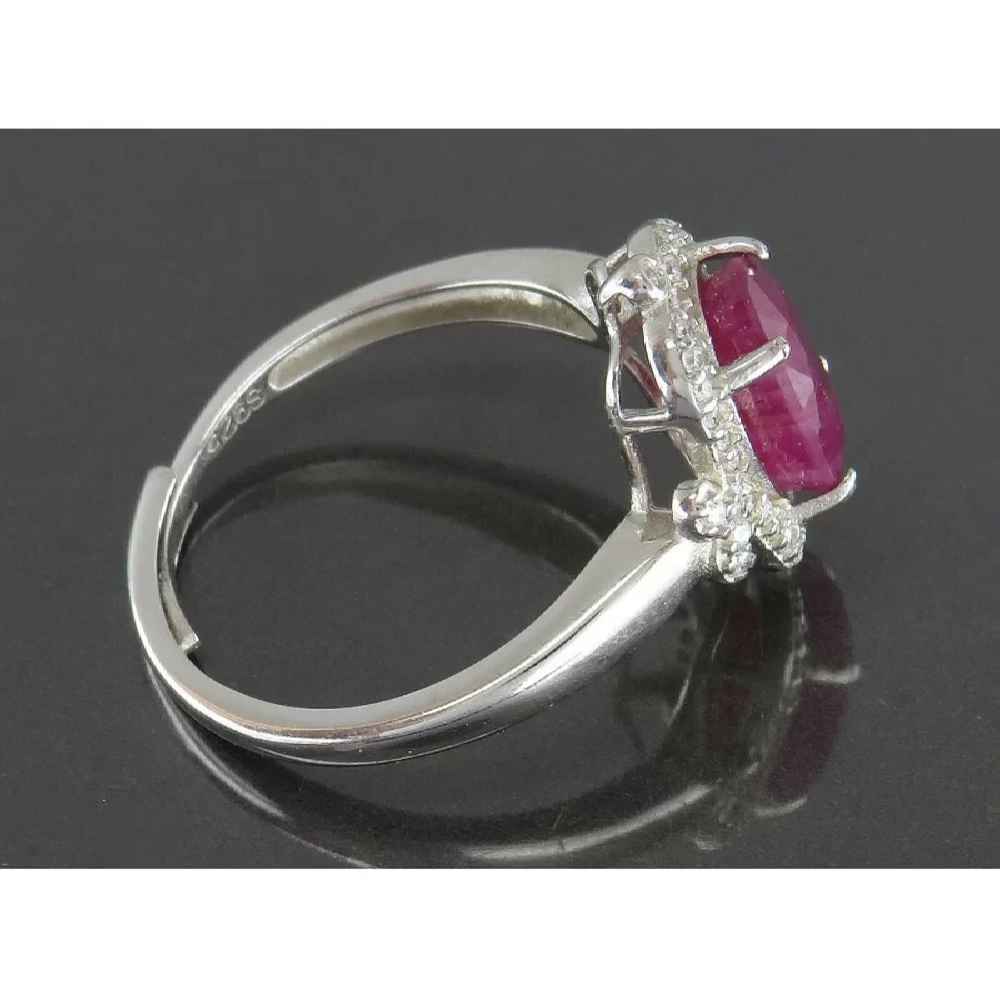 Zilveren Ring Rode Robijn – Bliss Kiana Dorsa