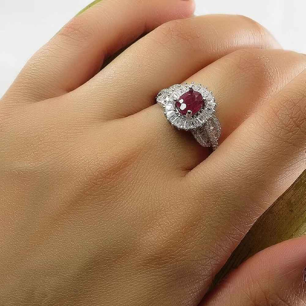 Robijn Verlovingsring Zilver – Bliss Kiana Khatoon