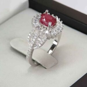 Robijn Verlovingsring Zilver – Bliss Kiana Khatoon