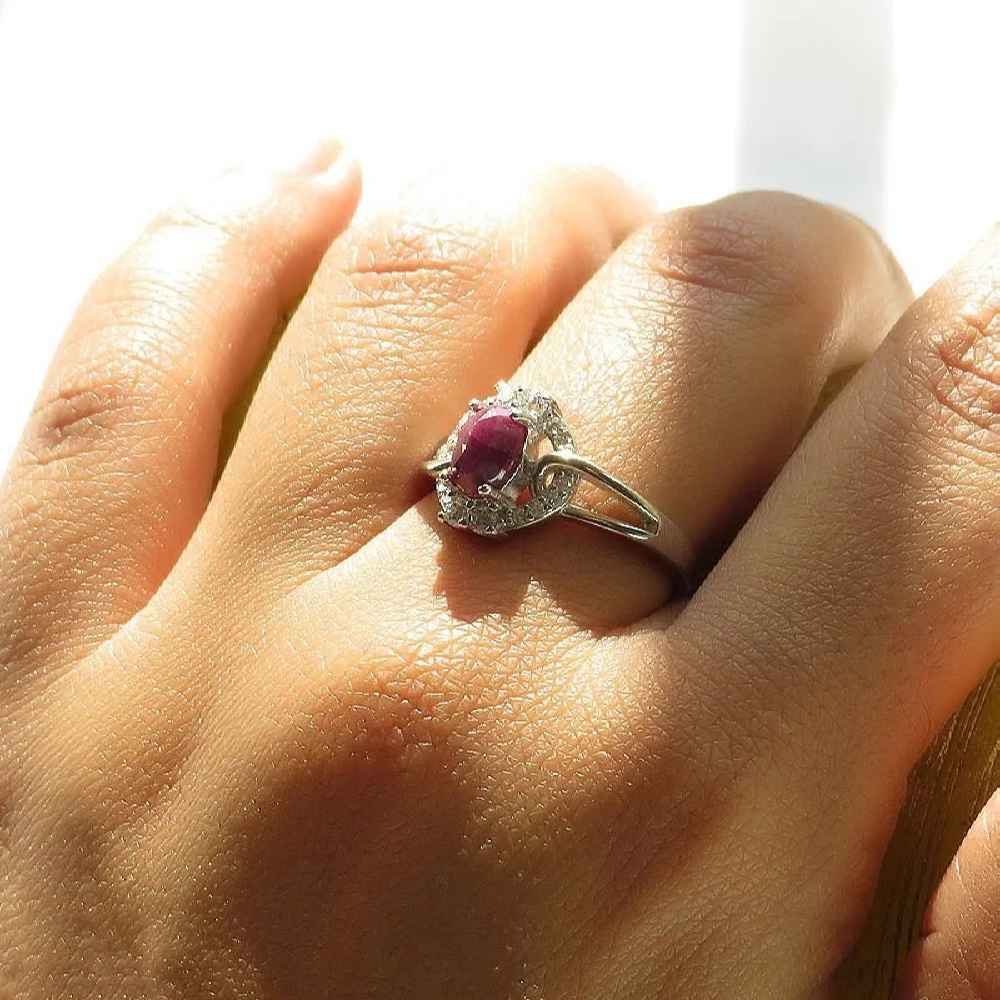 Luxe Robijnring Zilver – Bliss Kiana Nastaran Design