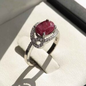 Zilveren Ring met Robijn – Bliss Kiana Sarvenaz Design