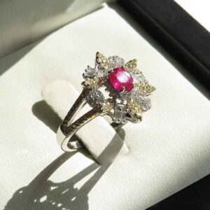 Luxe Robijnring Zilver – Bliss Kiana Sorkhab Verlovingsring