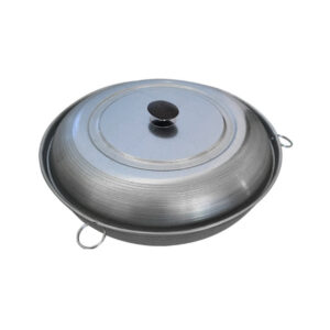Kampeer Hangende Kookpan met Deksel – 40 cm, Duurzaam voor Buiten Gebruik