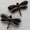 Set van 2 Handgeborduurde Damesbroches – Zwart Design