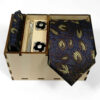 Heren Stropdas-, Zakdoek- & Manchetknopen Set – Luxe Alma