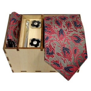 Heren Stropdas-, Zakdoek- & Manchetknopen Set – Luxe Alma