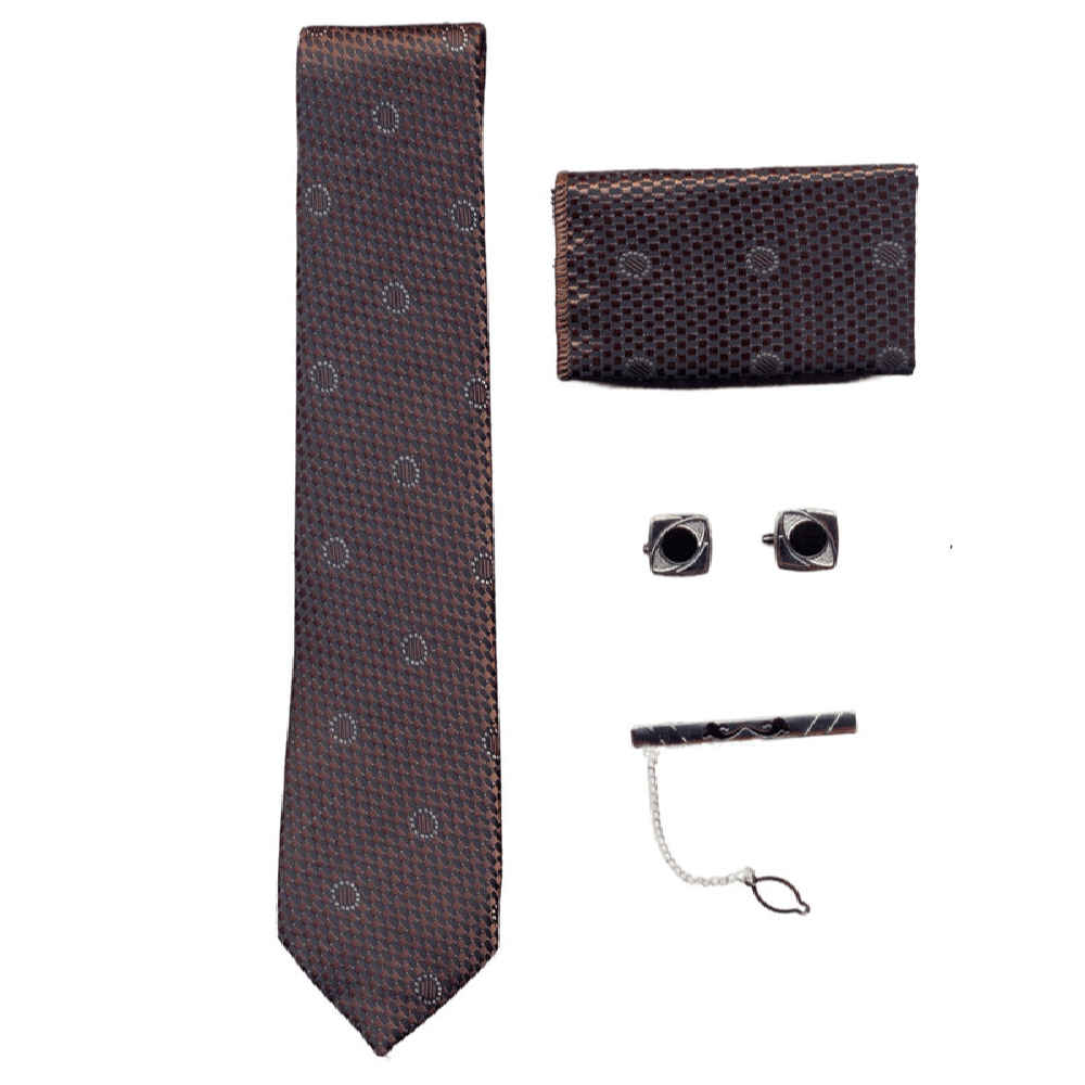 Heren Stropdas-, Zakdoek- & Manchetknopen Set – Luxe Rayan