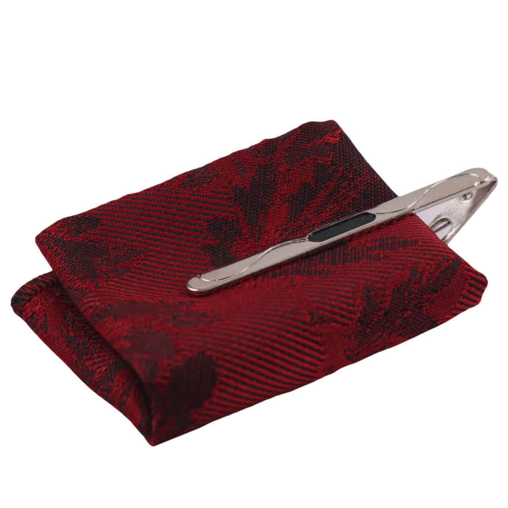 Heren Stropdas-, Zakdoek- & Manchetknopen Set – Luxe Sorkh