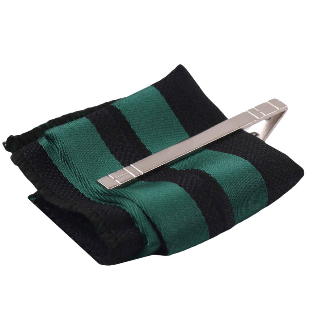 Heren Stropdas-, Zakdoek- & Manchetknopen Set – Luxe Gestreept
