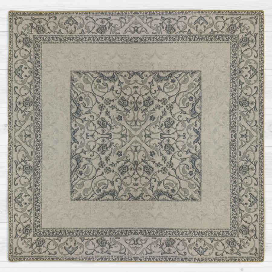 Fluwelen Tafellaken Perzische Elegant Inspiratie Design Grijs