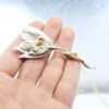 Bloemen Broche Speld – Stalen Laleh Model
