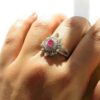 Verlovingsring Zilver met Robijn – Bliss Kiana Ava