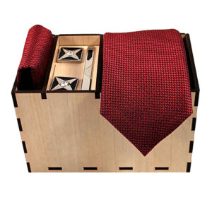 Heren Stropdas-, Zakdoek- & Manchetknopen Set – Luxe Maria