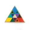 Driehoekige houten hersenpuzzel – Geometrische uitdaging