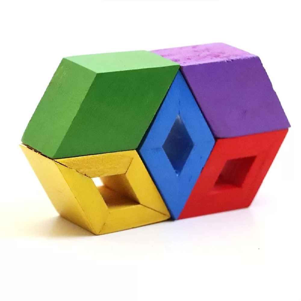 Geometrische Houten Hersenpuzzel – Leuk Educatief Speelgoed