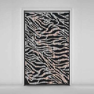 Fluwelen Verticale Jaloezie Gordijn – Abstract Farnaz Print