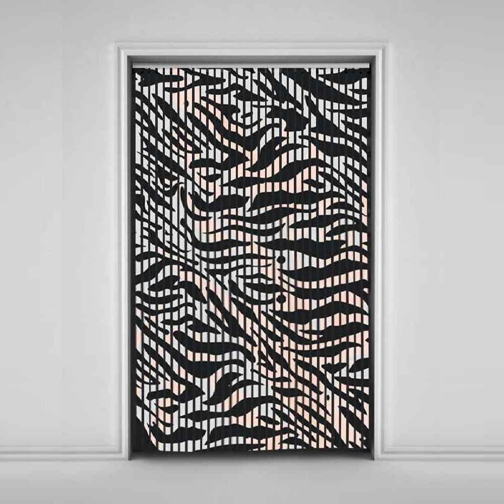Fluwelen Verticale Jaloezie Gordijn – Abstract Farnaz Print