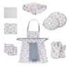 10-Delige Grijs Bloemen Keuken Schort Set Model Parzad