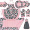 10-Delige Roze Bloemen Keuken Schort Set Model Ravella