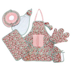 12-Delige Bloemen Keuken Schort Set Model Karchi