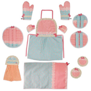 12-Delige Polka Dot Keuken Schort Set Model Vania
