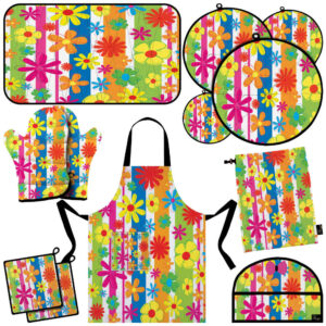 13-Delige Bloemen Keuken Schort Set Model Kiana