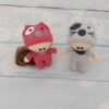 Amigurumi handgemaakte gehaakte pop set van 2 meisjes