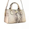 Luxe leren Bauletto handtas – Slangenhuid patroon