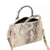 Luxe leren Bauletto handtas – Slangenhuid patroon