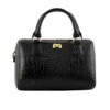 Luxe leren Bauletto handtas – Slangenhuid patroon
