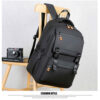 Zwarte 15,6 Inch Laptop Rugzak Model Amika