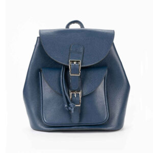 Blauwe Leren Dames Rugzak – Model Gelareh