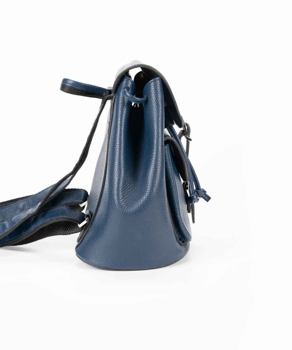 Blauwe Leren Dames Rugzak – Model Gelareh
