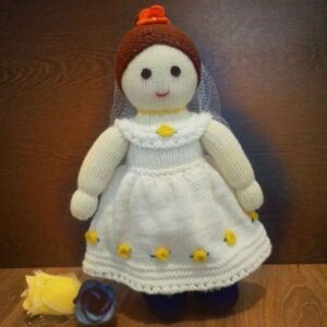 Amigurumi handgemaakte gehaakte pop bruid