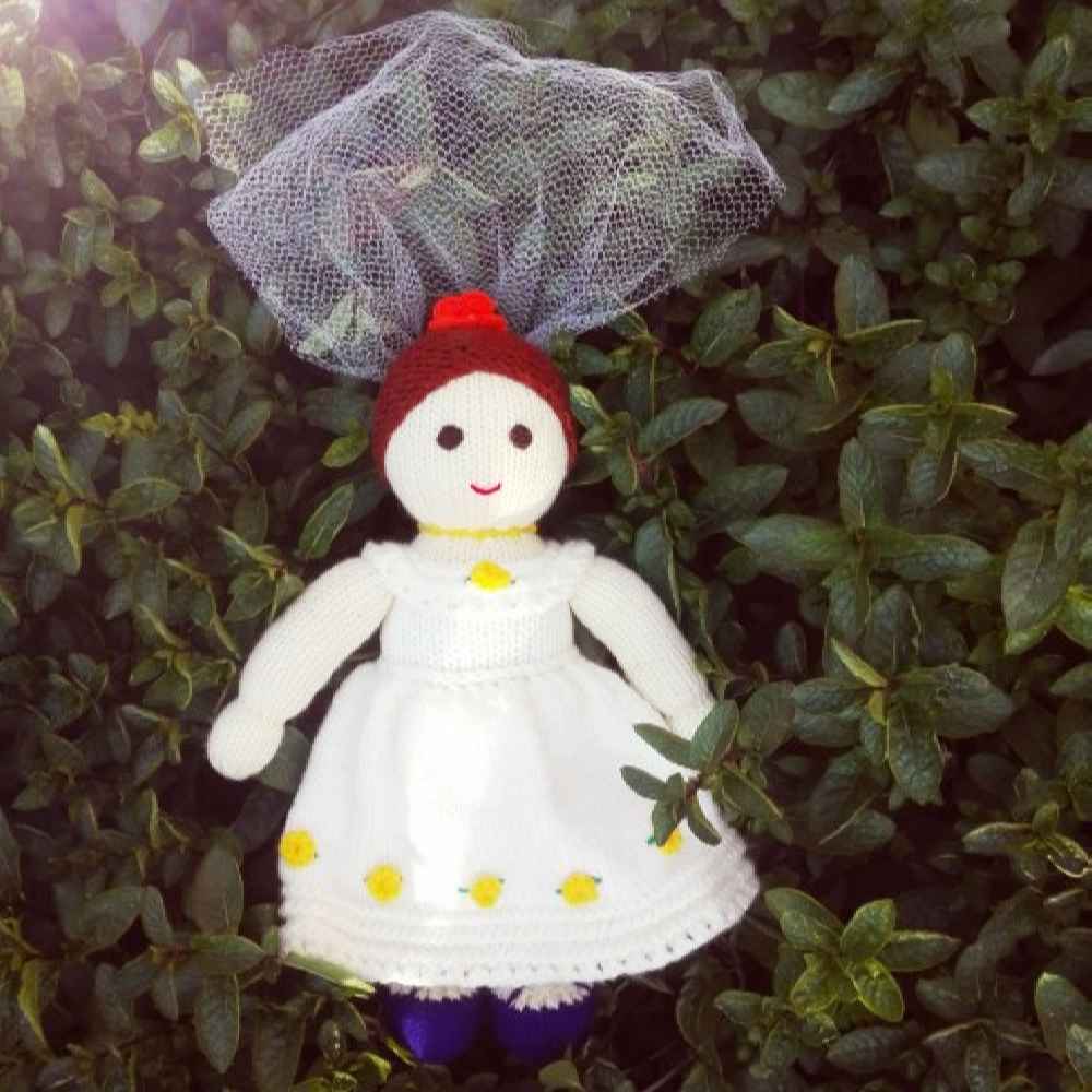 Amigurumi handgemaakte gehaakte pop bruid