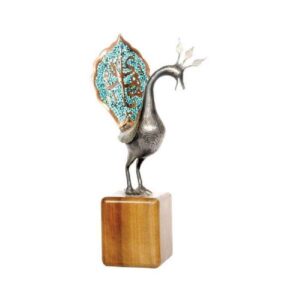 Fantasy Beeldje – Turquoise Zwarte Perzische Vogel