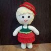 Amigurumi handgemaakte gehaakte pop rood meisje