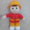 Amigurumi handgemaakte gehaakte pop brandweerman