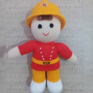 Amigurumi handgemaakte gehaakte pop brandweerman