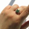Groene Smaragd Zilveren Ring voor Vrouwen Verloving Ghalb